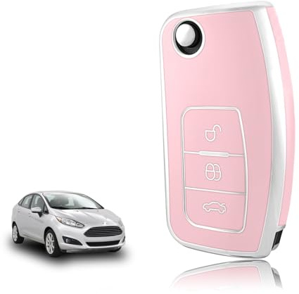 TOOMUME Schlüsselhülle für Ford Fiesta Focus B-Max Ecosport Ka Mondeo | Weiches Silikon, Stoßfest, Sturzfest, Kratzfest, Autoschlüssel Schutzhülle für S-Max C-Max Galaxy Kuga Transit Tourneo