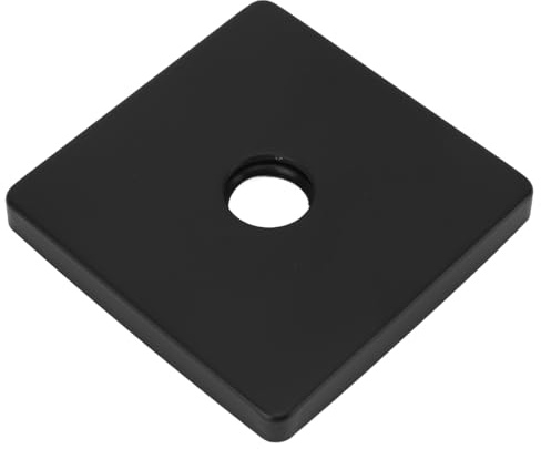 Generic Piastra di Copertura Quadrata per Braccio Doccia in Acciaio Inossidabile, Grande Flangia Decorativa per Bagno (BLACK)