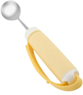 Cuchara para Parkinson para temblores en las manos, utensilio adaptable para comer para personas mayores y discapacitadas, cuchara para comer de fácil agarre, cubiertos portátiles para discapacitados