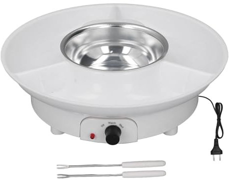 Set di Pentole per Fonduta Elettriche, Kit per Fonduta di Cioccolato con Controllo della Temperatura con Forchette per Brodo di Olio Caldo Al Cioccolato e Formaggio