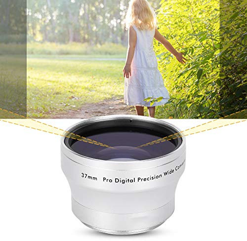 0.45X Camera Wide Angle Lens 37mm Camera Magnifying Lens Approx. 108g 1x Dust Removal Cloth 1x Lens Bag Replacement Lens for Camcorder