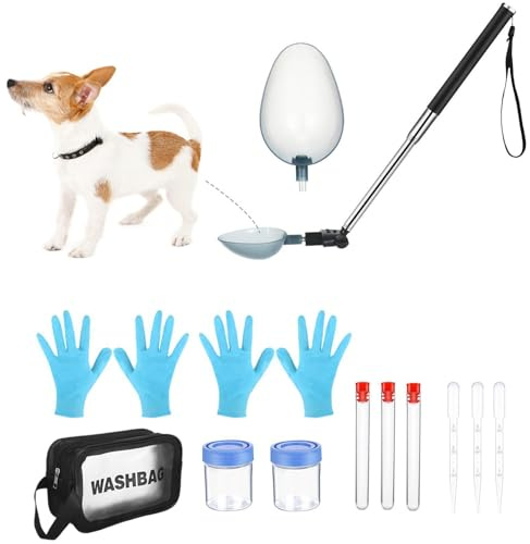 Colector de orina de gato – Colector de orina de mascotas | Recogedor telescópico de muestras de orina para kit de prueba de infección urinaria | Colector de orina de perro y gato | Colector de orina