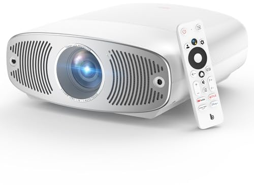 BETTDOW - Proyector de Google TV, compatible con Netflix con licencia oficial 4K, proyector de películas inteligente con WiFi 6 y Bluetooth, HDR 10+, visualización nativa 1080P, visualización MAX de