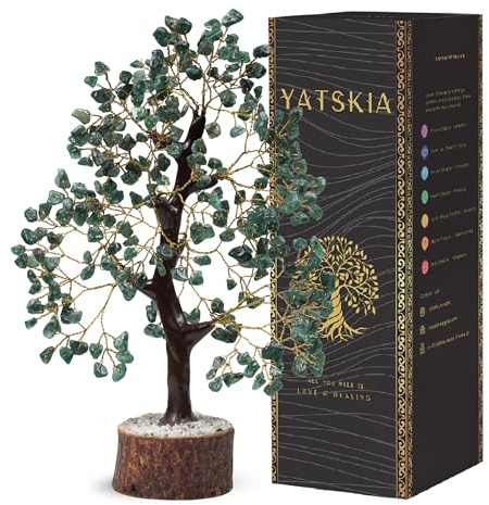 Yatskia Green Aventurine Crystal Tree, crystals and gemstones, spiritual gifts for women, decorative home accessories, green decor gemstone tree, crystal ornaments, meditation gifts