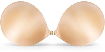 Niidor 2025 Newest Sticky Bra Strapless Adhesive Invisible Push up Silicone Bra with Magnetic Clasp for Women Backless Dress Skin