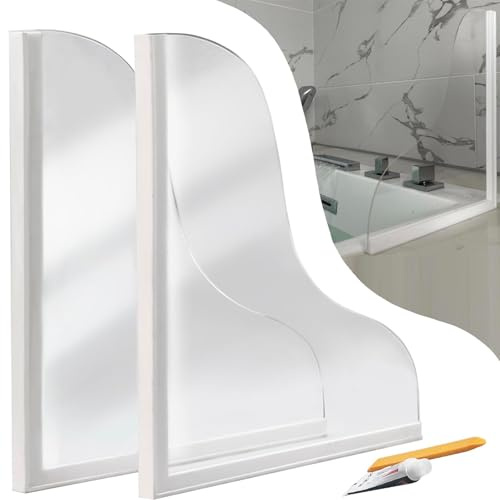 Vasca da bagno Guard Splash - Doccia Doccia In Acrilico Per Vasca Da Bagno | Inondano I Pavimenti Del Tuo Bagno. Recinzione Acqua Rimovibile Da 119,5 Pollici Offre Esperienza Di Doccia Fi
