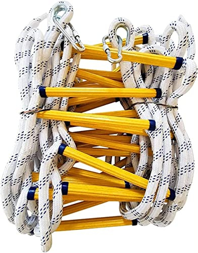 LUMSGN Échelle de Corde, échelle de Secours, échelle de Secours d'urgence, échelle de Corde, échelle de sécurité extérieure Souple, Crochets pour fenêtre et Balcon, échelle de Secours pour la maiso