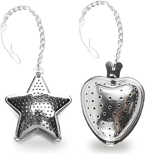 2 PCS Stainless Steel Tea Infuser Balls with Chain Hook - 304 Food-Grade Mesh Tea Strainer for Loose Leaf Tea, Mugs, Teapots & Spices | Durable for Mess-Free Brewing‌