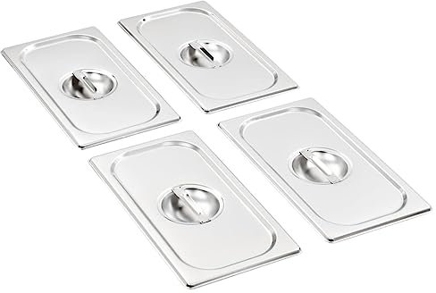 Lids for GN 1/3 Pan 4 pcs Stainless Steel