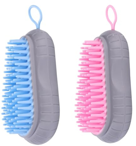 Gogogmee 2 Stück Praktische Haarwaschbürsten aus Robustem Kunststoff mit Massagefunktion Ergonomisch Geformt zur Sanften Reinigung und Kopfhautmassage Farblich Sortiert für Zufällige Farbe