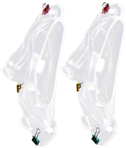 ARTIBETTER Stampo per Cioccolato Trasparente in Plastica Riutilizzabile Set da 2 Pezzi Multi-Griglia Stampo per Caramelle e Biscotti a Forma di Scarpa Tacchi Alto per Pasticceria e