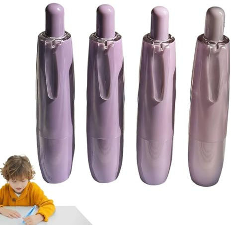 4 Stück Doppelseitige Klebeband Roller Stift, Kleberoller Doppelseitig, Fotokleber Doppelseitig Selbstklebend Kleberoller, Adhesive Tape Pen für Basteln, Kartenherstellung und Scrapbooking (Lila)