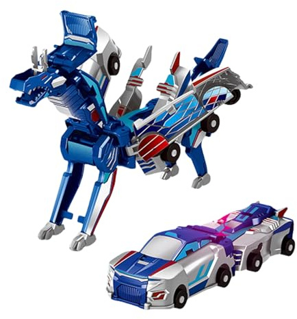 Kollision, wandelnder Dinosaurier-Auto, 2-in-1 Magnetisches Transformer-Spielzeug mit automatischer Deformation, Drachen-Design, Geschenke for Jungen, Mädchen, Schüler und Dinosaurier-Liebhaber