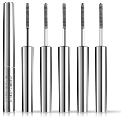 Ironeye Mascara mit Metallbürste, Iron Eye Mascara, 3D Curling Eyelash Iron, Natürliche, Verlängernde und Pflegende Mascara, Wimperntusche für ältere Frauen und Junge Frauen (5PC)
