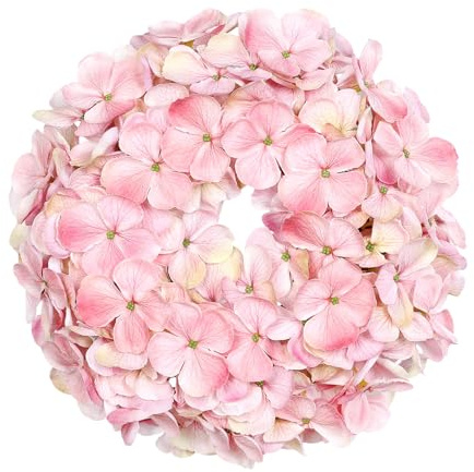 Hortensienkranz 30cm DP künstlicher Kranz Hortensien Dekokranz Wandkranz Türkranz (Rosa-Pink)