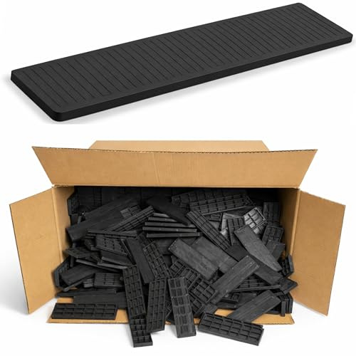 Verglasungsklötze Kunststoff - 30 x 100 mm - Sechs Höhen von 1 bis 6 mm - Abstandhalter - Distanzklötze - Unterlegplatten - Fensterklötze (30mm - 1-6mm - 1000 Stück) (6 mm (Schwarz))