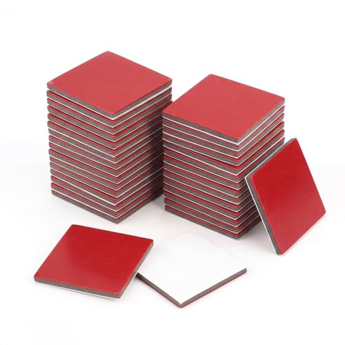 Confezione da 40 cuscinetti adesivi, biadesivi, extra forti, cuscinetti biadesivi, extra forti, impermeabili, nastro biadesivo, resistente al calore per auto, dashcam, casa, ufficio (30 x 30 mm)