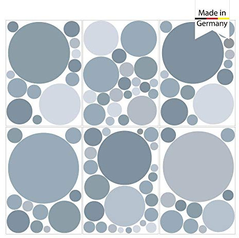 Wandtattoo Loft Wandsticker Kreise-Set, 90 Stück – Pastell Grau, Wandtattoo Kinderzimmer Deko, Wandsticker Kinderzimmer, Wand Aufkleber Kinder, Punkte Wandtattoo, Babyzimmer Deko, Kinderzimmerdeko