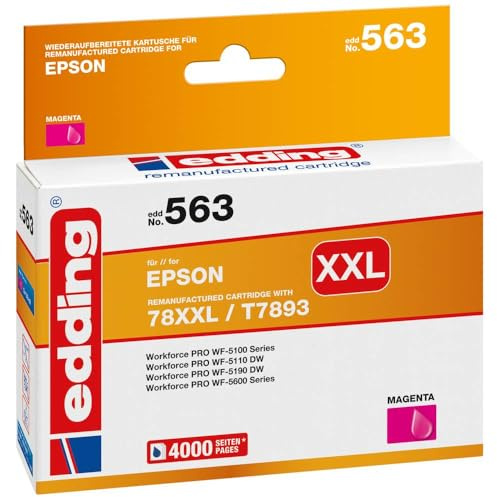 edding Druckerpatrone ersetzt Epson 78XXL, T7893 Kompatibel Magenta EDD-563 18-563