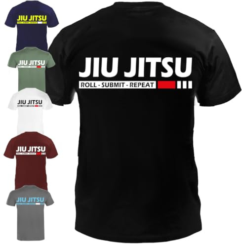 Dynamix Athletics T-Shirt Jiu Jitsu Submit - Jiu Jitsu Kampfsport MMA Grappling Shirt für Sport und Freizeit mit BJJ Aufdruck