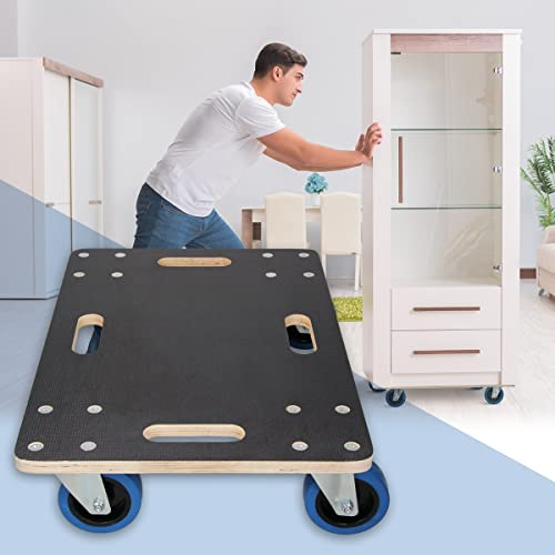ECD Germany Carrello da Trasporto Mobili Elettrodomestici - 40 x 60 cm - Portata Carico max. 800 kg - Piattaforma Girevole Pedana con Ruote in Gomma Base Mobile Sposta Carichi Pesanti Trasloco Oggetti