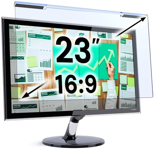 VINTEZ Blue Light Screen Protector for 23 Inch Computer Monitor and Laptop – Anti-UV Blue Light Blocking Film for Desktop PC, Eye Protection Filter, 20.6 x 12, 1 Pack