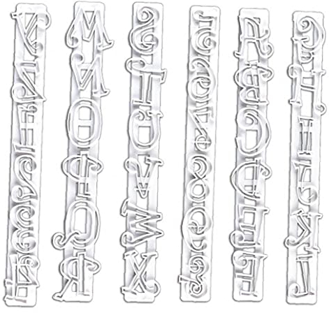 6pcs Alfabeto Cookie Cutter, Lettere Torta del Fondente Decora Lettera Biscotti Embosser Muffa di Cottura per La Cottura dello Zucchero del Mestiere di DIY