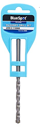 Blue Spot Tools 20240 - Punta da trapano per muratura, 6 mm x 110 mm, colore: Argento