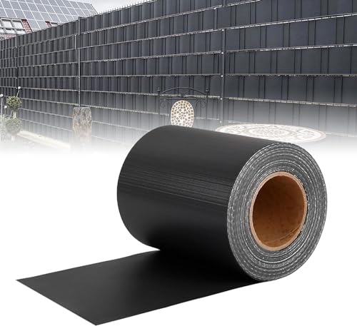 LARS360 70m x 19cm PVC Sichtschutzstreifen Sichtschutzfolie Zaunfolie Doppelstabmattenzaun Windschutz mit 30 x Befestigungsclips