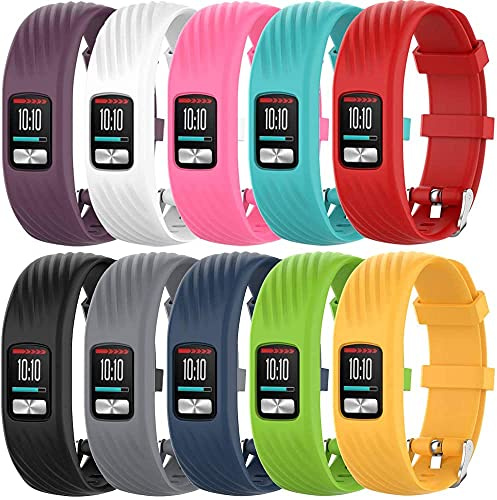 Tyogeephy Correa para Garmin Vivofit 4, Suave Silicona Reemplazo Correa para el rastreador de actividad Garmin Vivofit 4, Pequeño, Grande