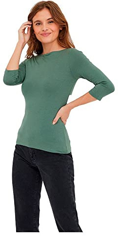 Vero Moda Vmpanda Modal 3/4 Top Jrs Noos Maglietta, Laurel Wreath, M Donna