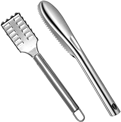 JINSHIN Seafood Preparation Tools, Silver 2 Pieces