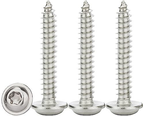 Drenky Vis a Bois Inox M5x25mm,50 Pièces Vis à Tôle Autoforeuse avec Rondelle Acier Inoxydable A2 V2A Vis Autotaraudeuse à Tête Plate Dureté élevée,Filets Métriques Standard