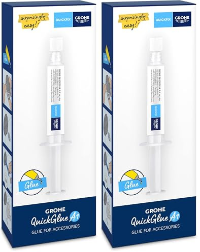 Grohe QuickFix - Adhesivo QuickGlue A1, pegamento sin taladrar, para 1 punto de montaje, ref. 41127000 (Paquete de 2)