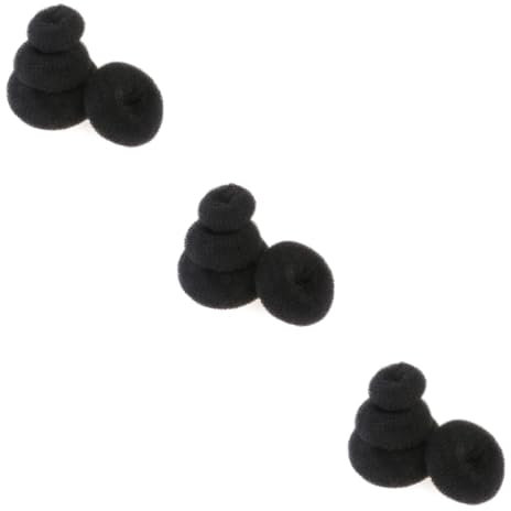 minkissy 12stücke Teiliges Haar Donut Bun Maker Schwarz Für Kleine Mittelgroße Große Und Extra Große Frisuren Für Hochzeiten Ballett Und Tägliche Aktivitäten