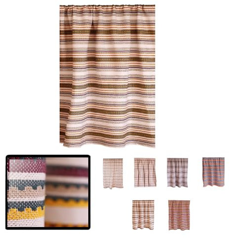 LUCA HOME Cortina para Puerta de algodón y poliéster Reciclado - 155x220cm - Cortinas Eco Multifuncional para Exteriores e Interiores - Cortinas Etnica, Bohemia, Alpujarreña (Crudo)