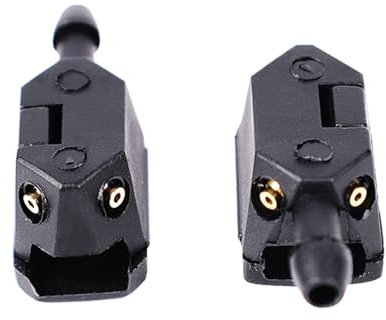 Scheibenwaschdüsen 2PCS Universal Scheibenwaschanlage Wischerblatt Auto Wischer Düse 8mm 9mm Arm Typ Spray Düse Einstellung 4-weg Wasser Spray