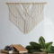 Hibisaws Tapiz de macrame pared de arte tejido, decoración de habitaciones, decoración de balcón, decoración de pared