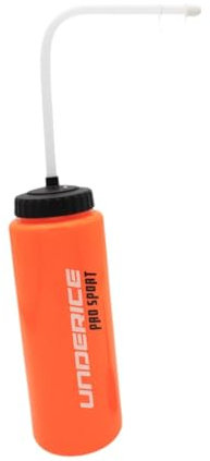 Oshhni Bouteille d'eau de Sport Pliable, Longue Paille, étanche, Portable, réutilisable, 1L, pour la Boxe, Le Football, Les Exercices de Sports de Plein air, Orange