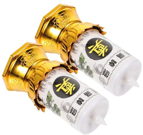 HAWILLOSCH 2piezas Vela Led Eléctrica para Decoración De Altar Luz De Candela para Ceremonias Funerarias y Ritual De Recuerdo Sin Batería Diseño Elegante y Seguro