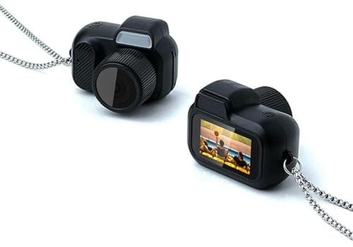 XUMIUZIY Fotocamera Portachiavi, Mini Fotocamera DV Thumb con Display 1080P 2MP 0,96 Pollici Angolo Obiettivo 160° Mini Thumbcam DVR Videocamera, Durata Batteria 100 (Con piccola scheda