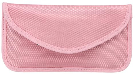 PATIKIL Faraday Bags, 6.5 Inch Signal Blocking Key Pouch Anti-Theft Car Protection Cell Phone RFID GPS Shielding Wallet for Privacy Card Protection, Pink