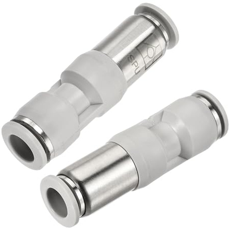 MiJunHD 2 Stück Pneumatisches Einweg Rückschlagventil, 8mm Innendurchm, Gerades SPU Check Valve Schnellkupplung für Vakuum Luftkompressor Pumpe