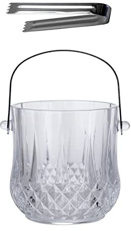 Cabilock Glasklarer Eisbehälter Mit Stabilem Griff Vielseitiger Eiswürfel Getränkekühler Für Zuhause Bar Und Restaurant Leicht Zu Reinigen Praktisches Design Für Partys Und Cocktails