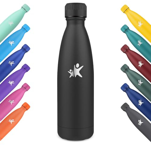 KollyKolla 750ml Termisk Vattenflaska, Rostfritt stål, Vattenflaska, Termiska Vattenflaskor, Återanvändbara, Termos BPA-fri, Metalltermisk Flaska för Sport, Skola, Gym, Resor - Mörkblå