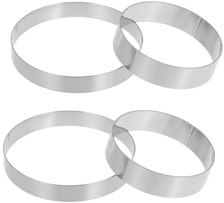 KOCKSHION 2piezas Cortadores Redondos De Acero Inoxidable para Repostería Herramientas De Pastelería para Tartas y Galletas Fácil Limpieza y Reutilizables