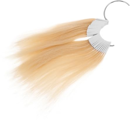 Happyyami 30 Echthaar Haarfärbeproben Strähnen Satz Natürliche Übungssträhnen Friseursalon Farbmuster für Haarfärbemittel Test Kompatibel für Friseurschüler