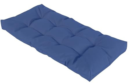 xinwanhong Bankauflage für den Außenbereich 1 2 3 und 4 Sitzer 8cm Schaukelauflagen Wasserdicht rutschfest Gartenbankauflage Gartenmöbel Rechteckige Sitzauflage für Terrasse Fenster,Blau,110x50cm
