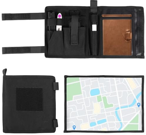 Porte-cartes tactique étanche avec poches à outils, panneaux de visualisation transparents et design de transport pliable pour la randonnée