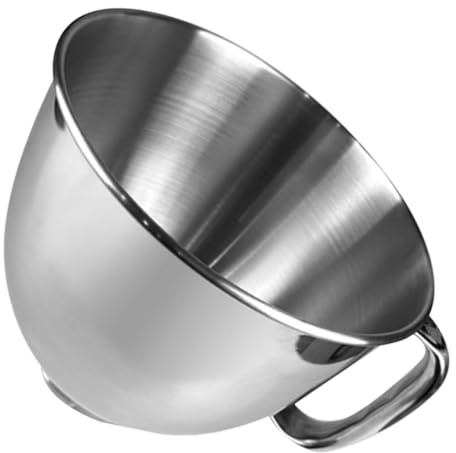 NUOBESTY Bol Mélangeur 4,7 L en Acier Inoxydable Compatible Robot Pâtissier, Fond Plat Antidérapant, Usage Domestique, Pâtisserie Cuisine, Bol de Remplacement Robuste et Lave-vaisselle